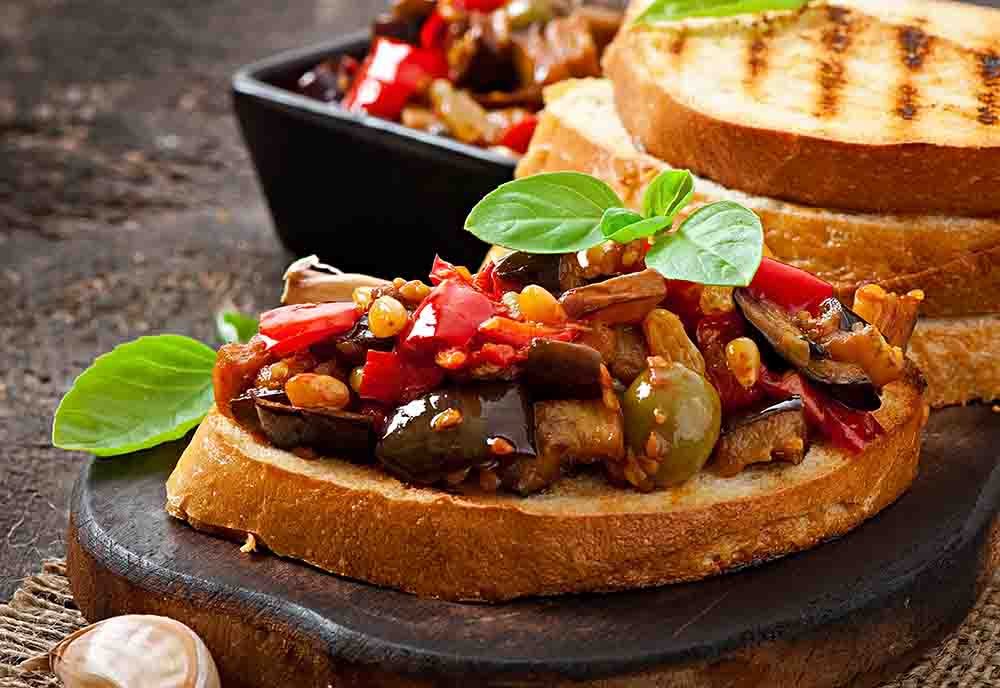 Bakłażny po sycylijsku, caponata siciliana, caponata z bakłażanów